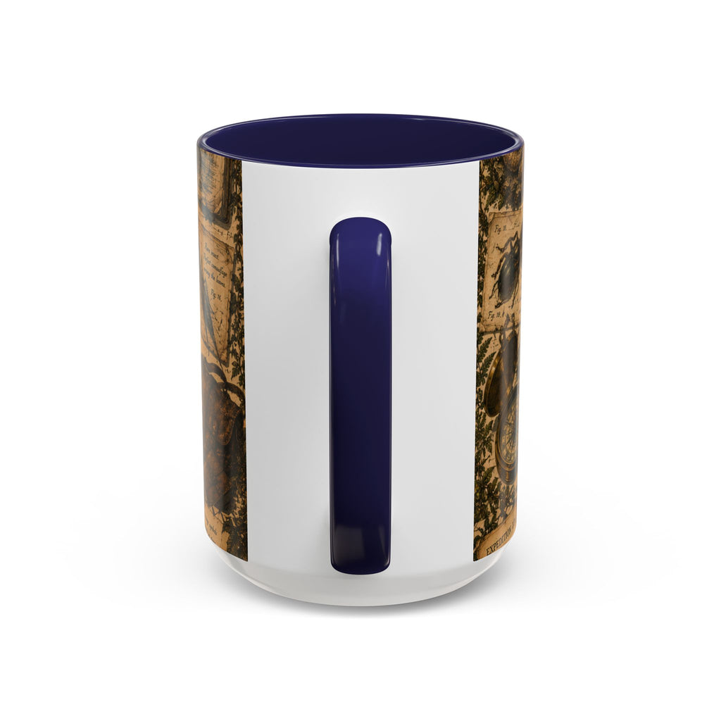 Vintage Natural History Coffee Mug — Botanical & Fossil Illustration Accent Mug