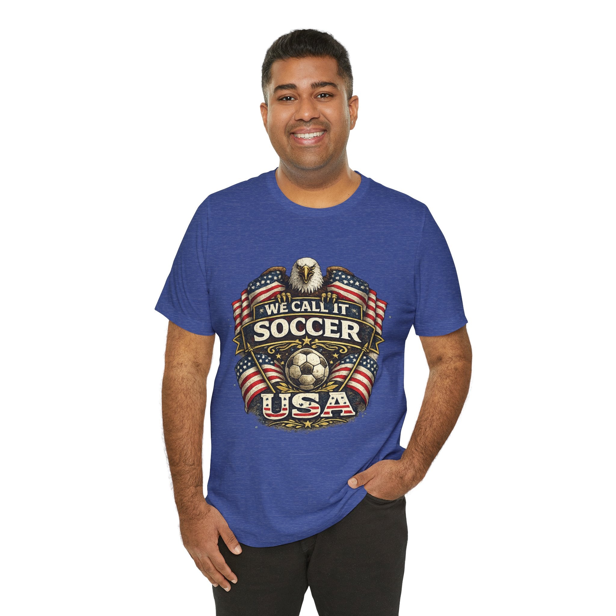 We Call It Soccer USA T-Shirt – Patriotic Eagle Soccer Tee
