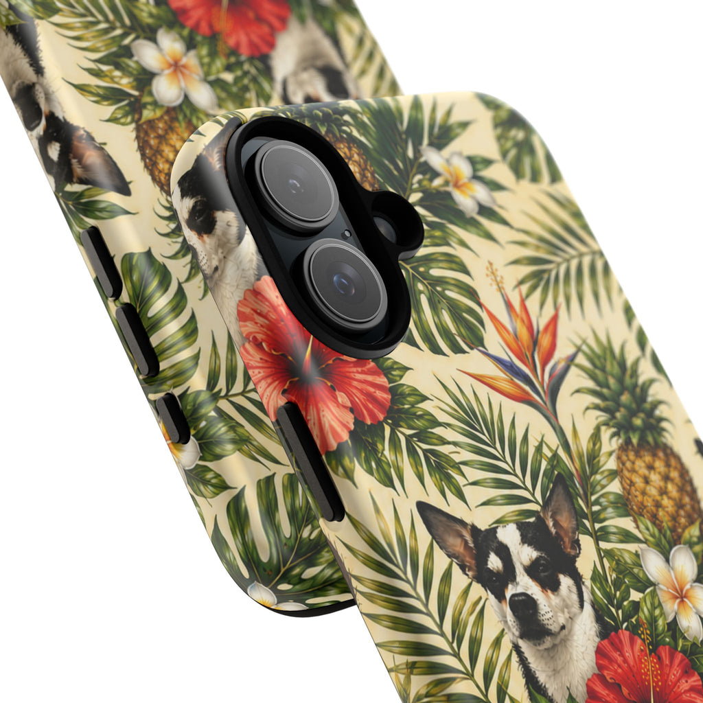 Tropical chihuahua Phone Case — Floral Pineapple Protective Tough Case