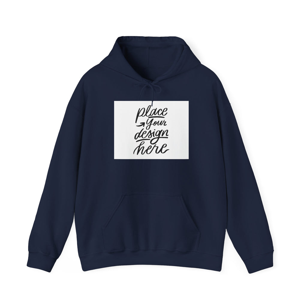 Classic Hoodie with Centered Design – 'Place Your Design Here'