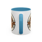 Cat Coffee Mug — Cute Orange Kitty Holding ‘Coffee’ Accent Ceramic Mug (11/15 oz)