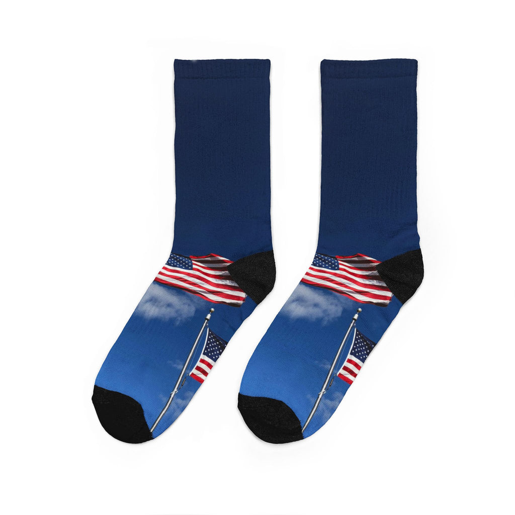 American Flag Crew Socks — Patriotic Padded Crew Socks for Men & Women