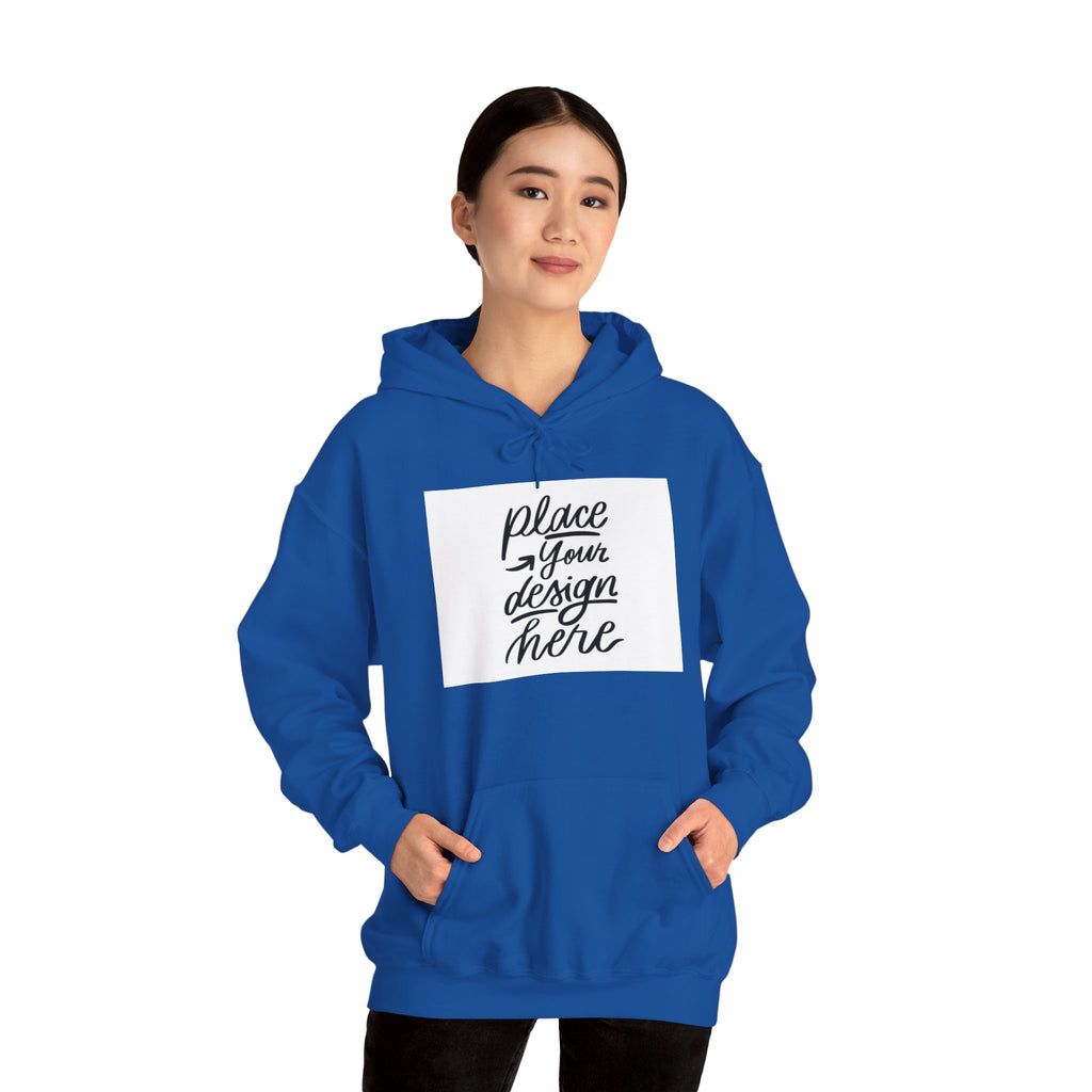 Classic Hoodie with Centered Design – 'Place Your Design Here'
