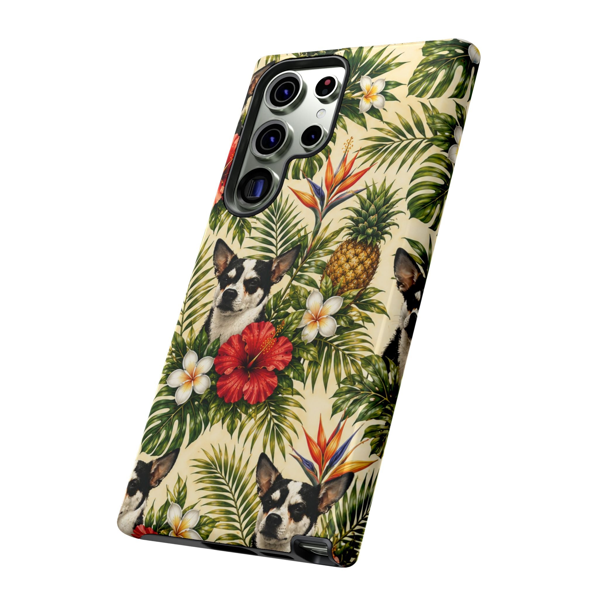 Tropical chihuahua Phone Case — Floral Pineapple Protective Tough Case