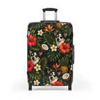 Tropical chihuahua Suitcase — Floral Pineapple Coconut Carry-On Luggage