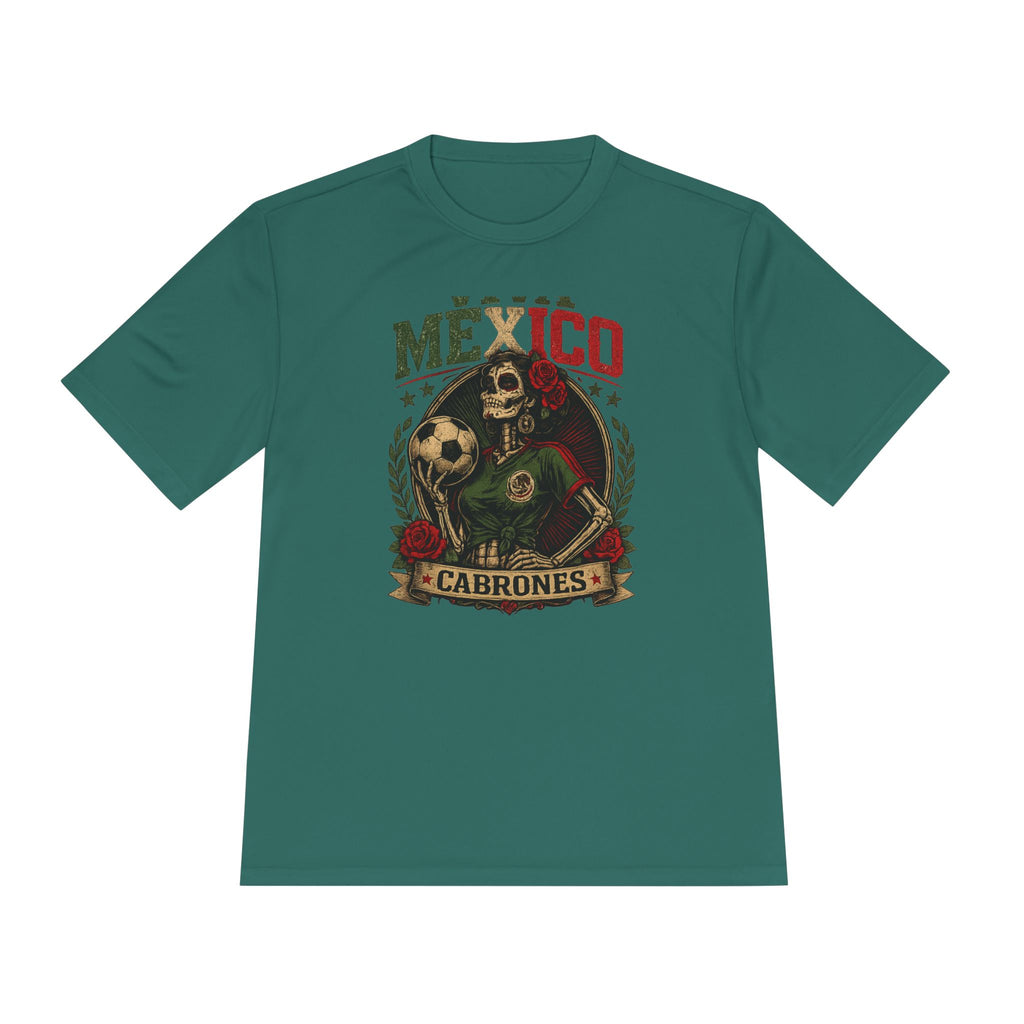 Mexico Cabrones Skull Soccer Tee — Mexican Pride Football T‑Shirt