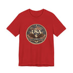 USA Eagle Vintage Patriotic T-Shirt — American Flag Graphic Tee