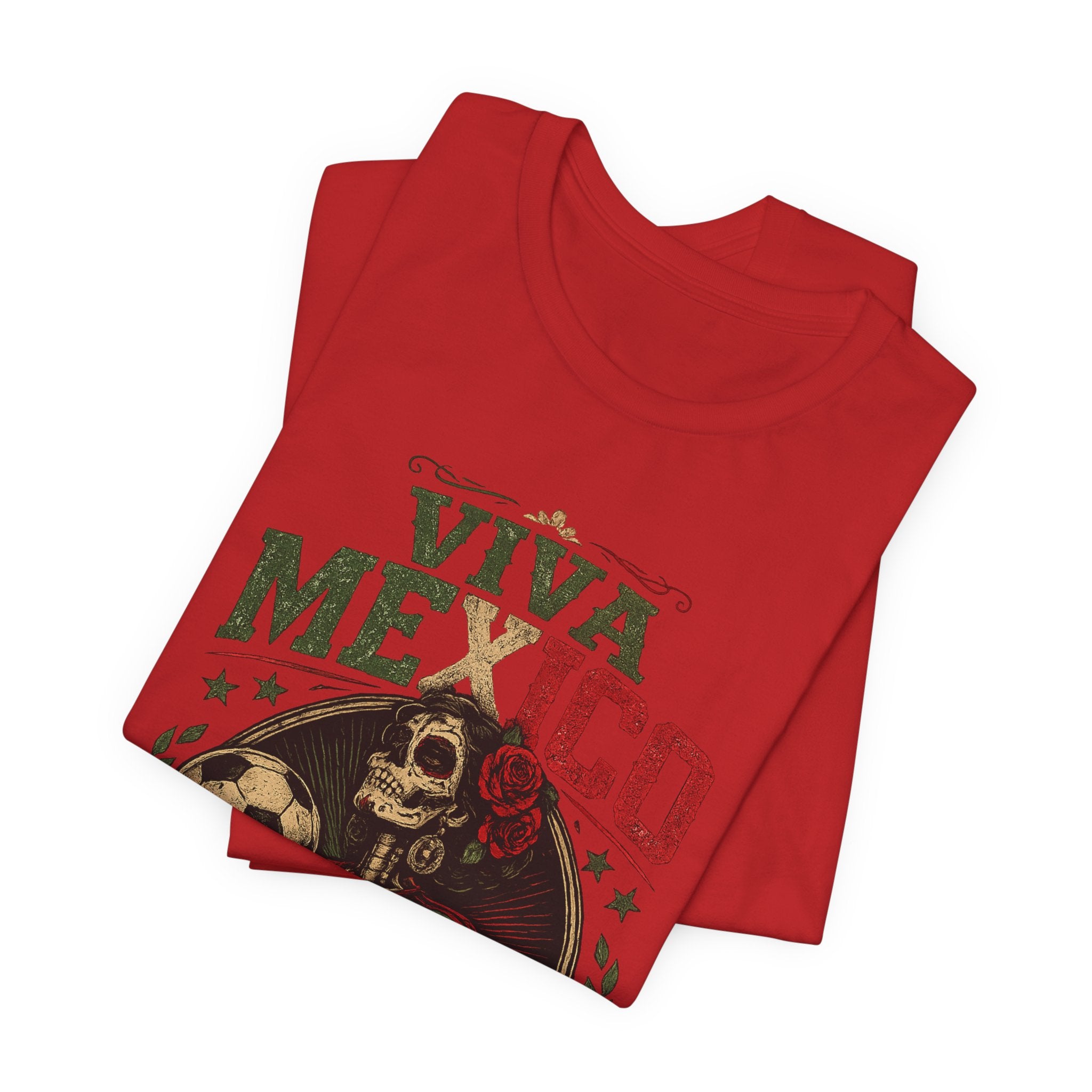 Mexico Catrina Skull T‑Shirt — Day of the Dead Mexican Soccer Tee
