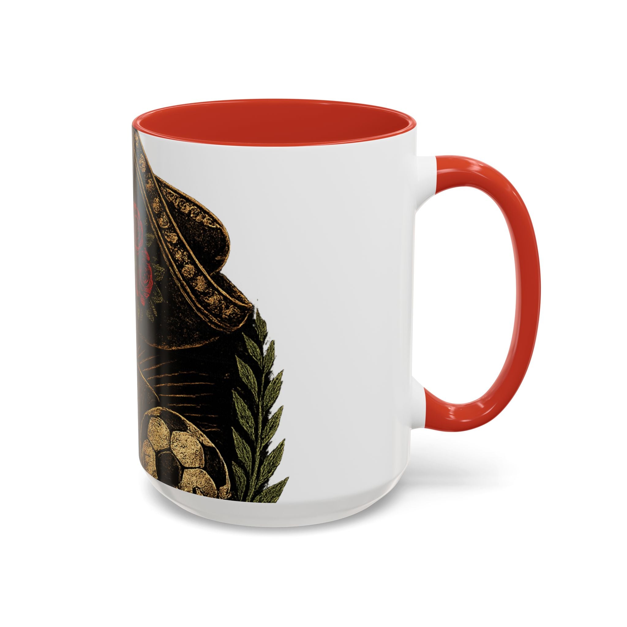 Day of the Dead Soccer Skull Accent Mug — 11/15oz