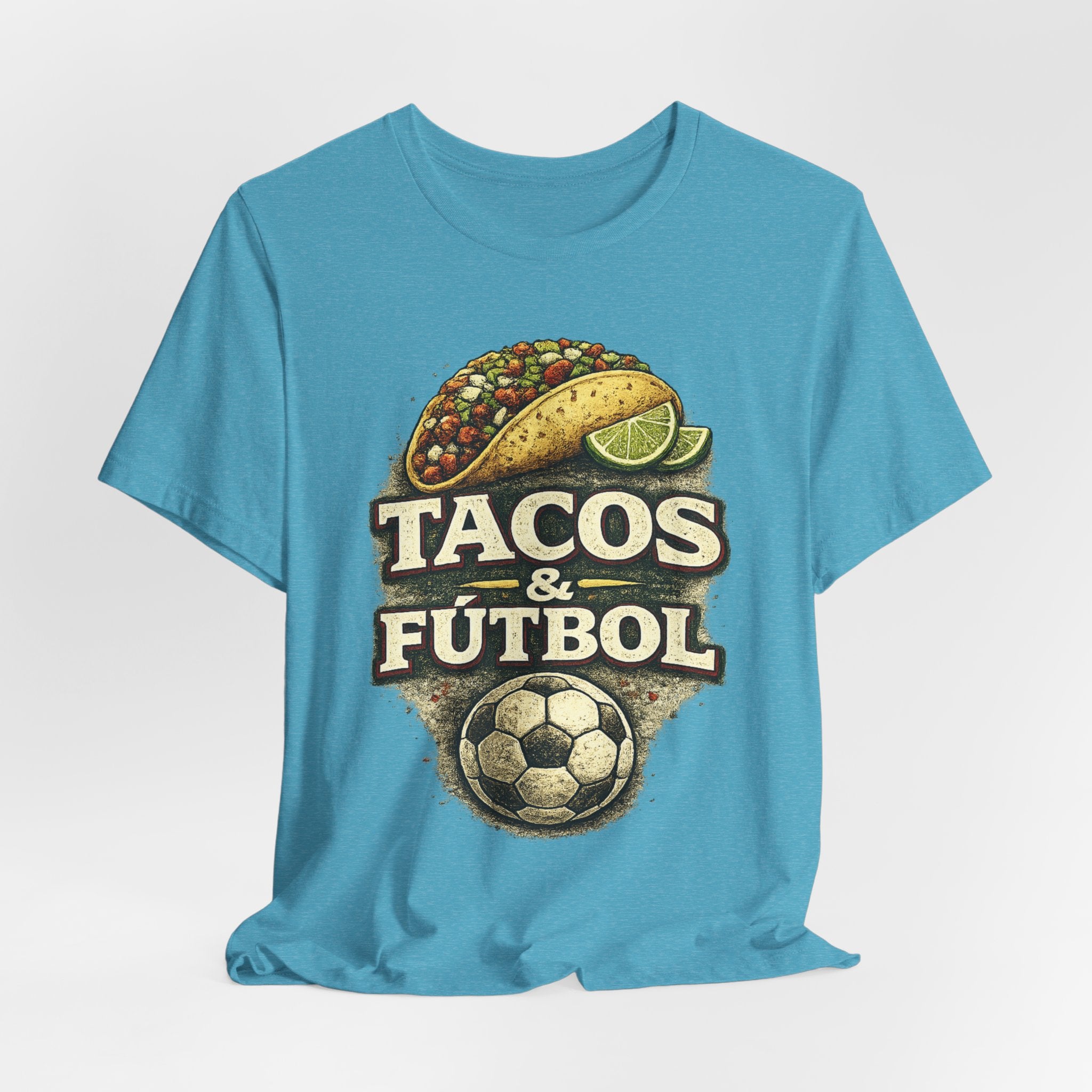 T-Shirt — Tacos & Fútbol Graphic Tee — Soccer Fan Mexican Food Mashup