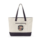 250th Anniversary American Flag Canvas Tote Bag — Zippered Patriotic Tote