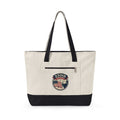 250th Anniversary American Flag Canvas Tote Bag — Zippered Patriotic Tote