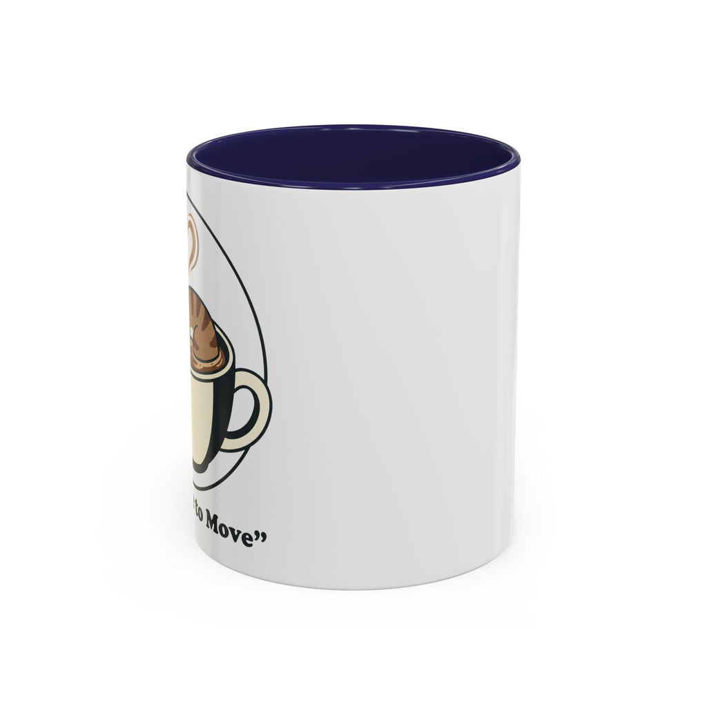 Latte Cat Coffee Mug – "Don't Wake Me, I'll Move" Cute Cat Latte Art Ceramic Accent Mug