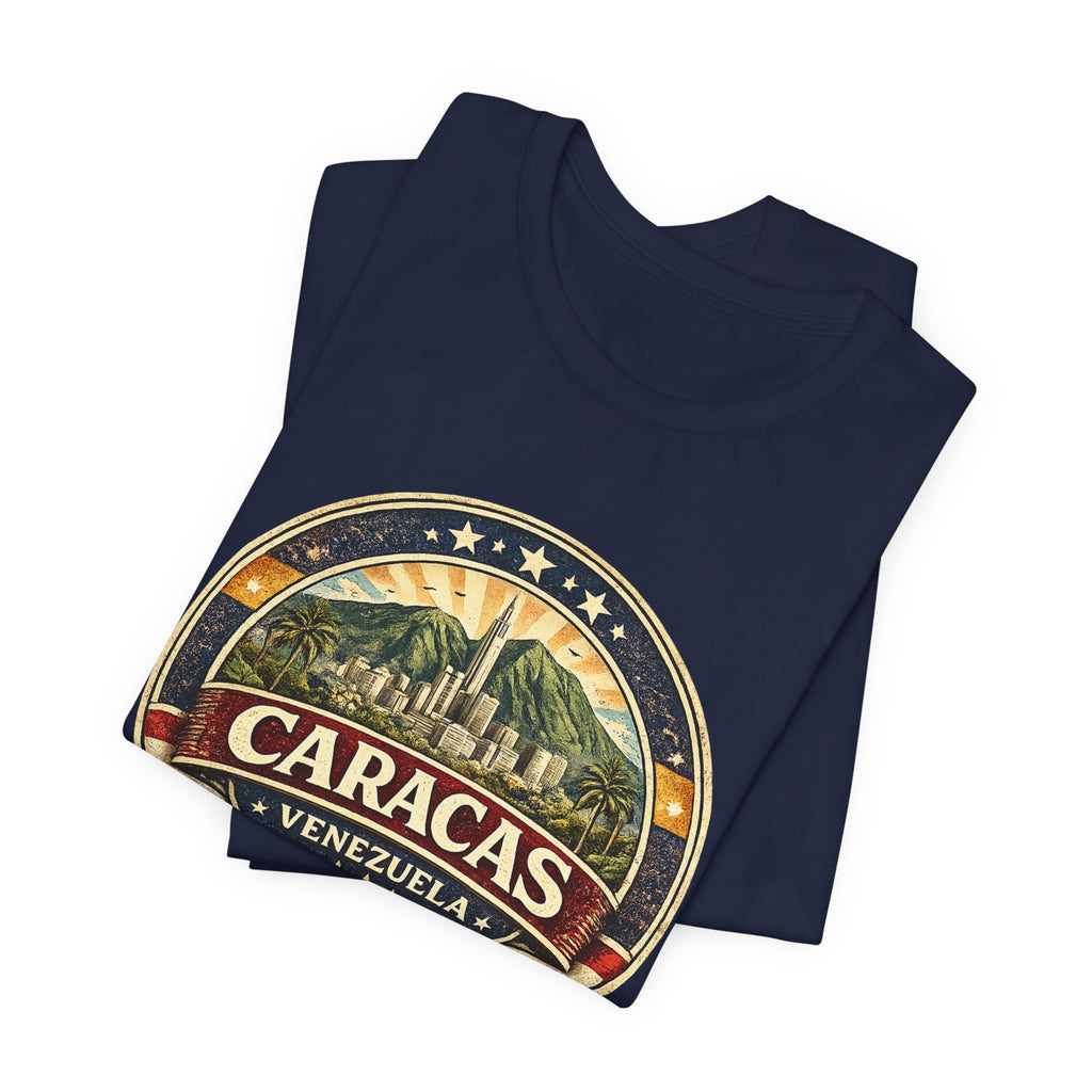 Caracas Venezuela Vintage Travel Tee — Retro City Badge T-Shirt