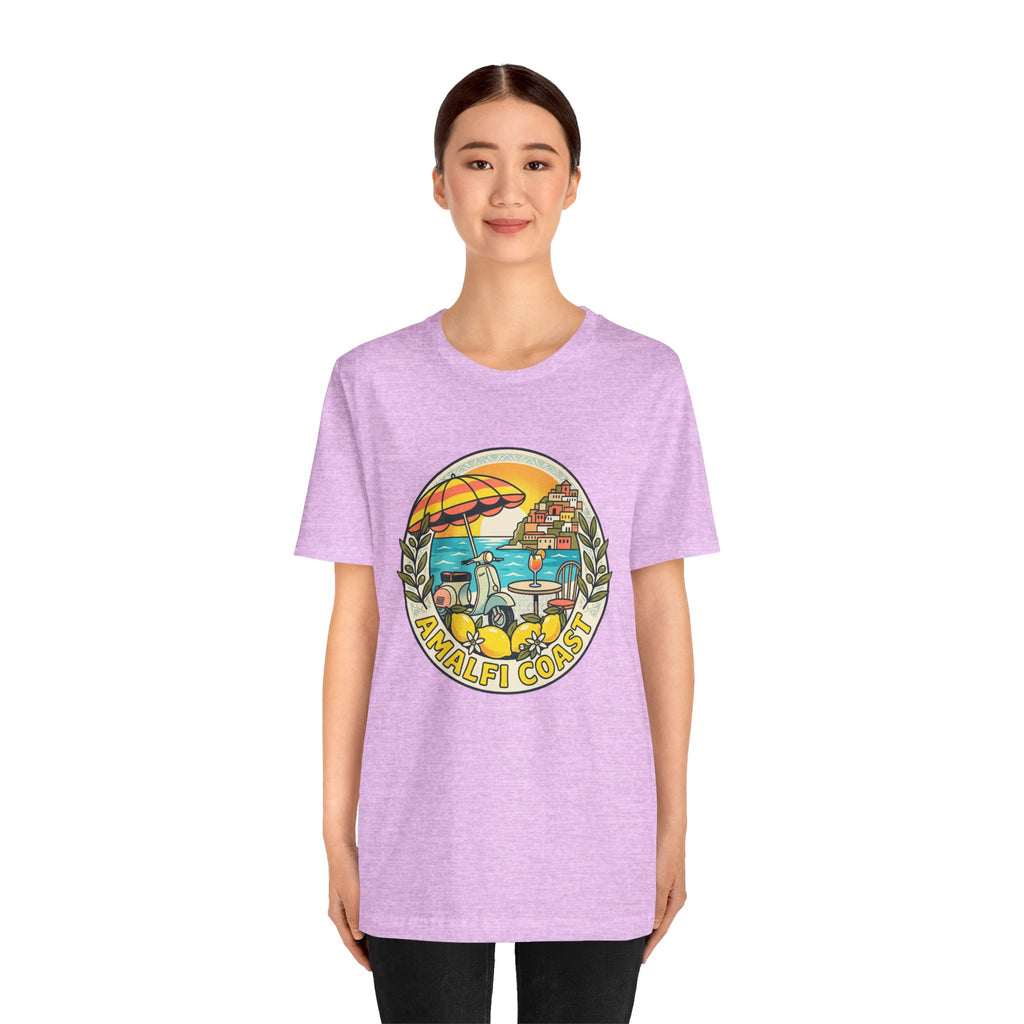 Amalfi Coast Vintage Travel Tee — Scenic Lemon & Vespa Graphic