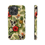 Tropical chihuahua Phone Case — Floral Pineapple Protective Tough Case