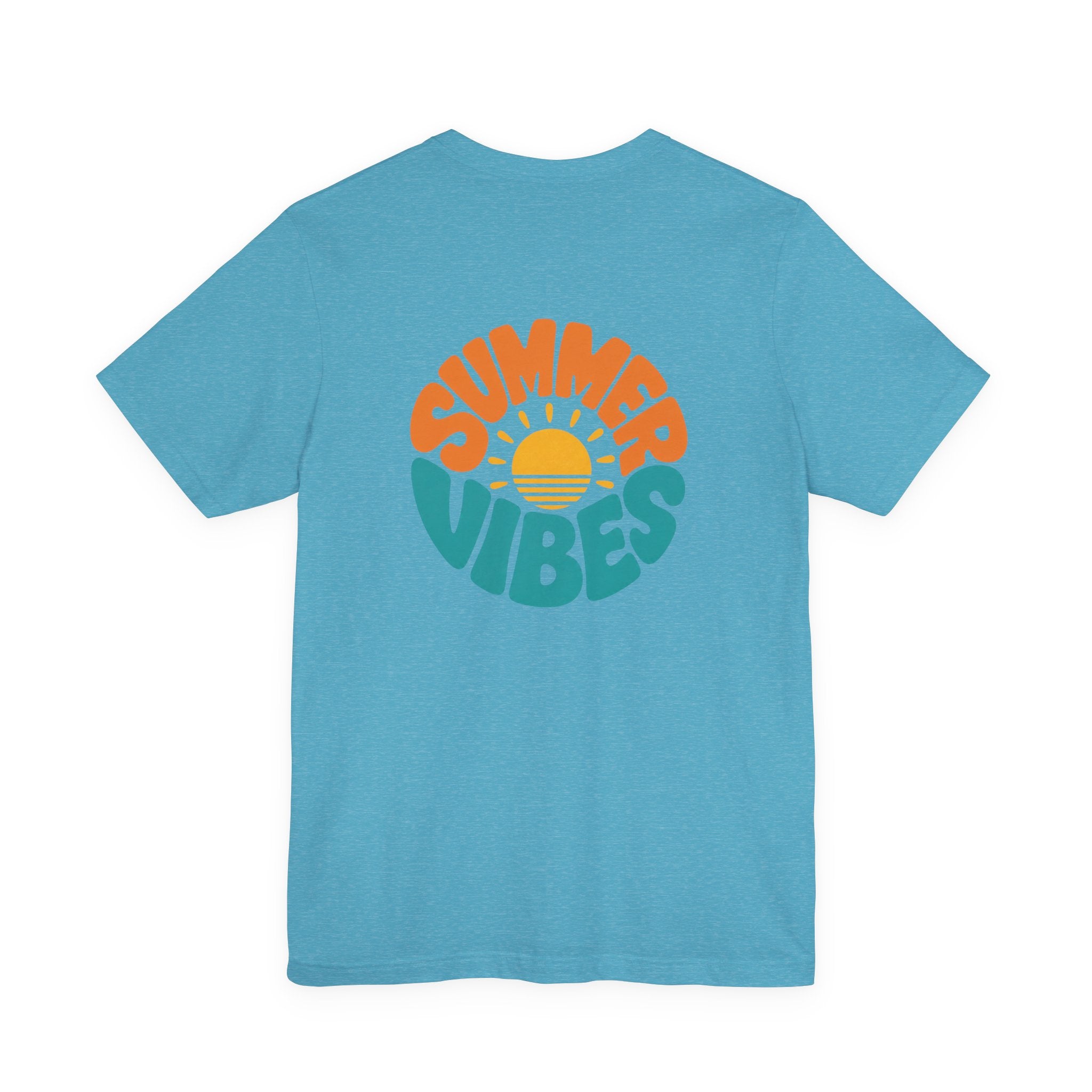 Summer Vibes Tee — Retro Sun Graphic Back Print