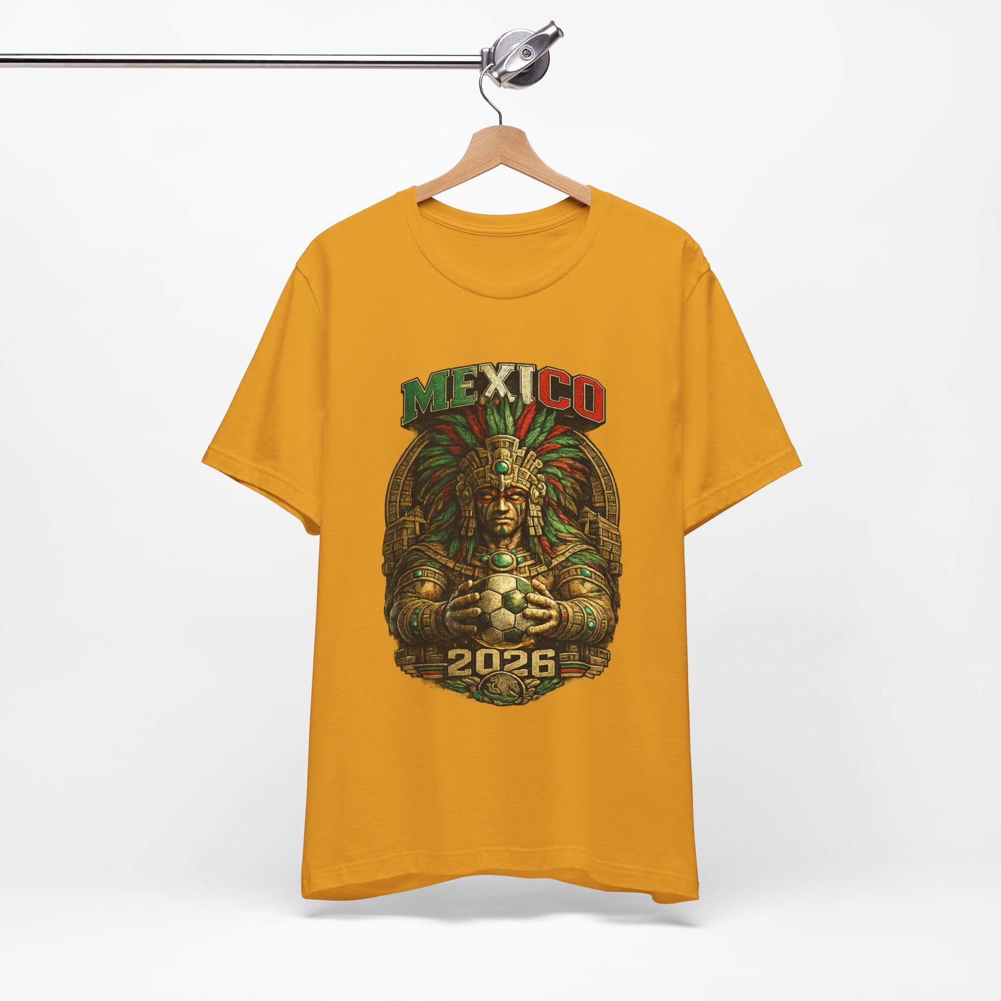 Mexico 2026 Aztec Warrior T-Shirt — Vintage Mexican Pride Soccer World Cup Tee