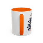 America Flag Accent Coffee Mug - Patriotic 11/15oz Tea Cup