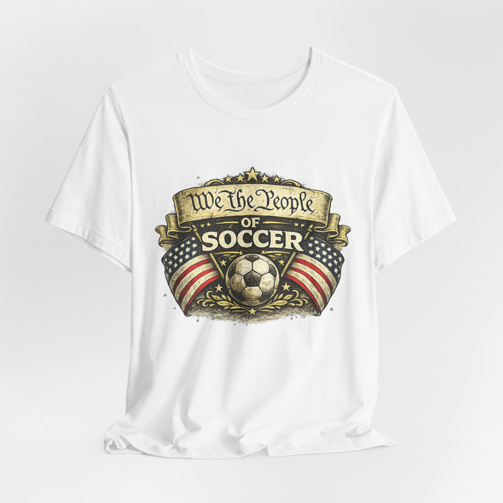 We The People of Soccer T-Shirt — American Flag Vintage Soccer Tee